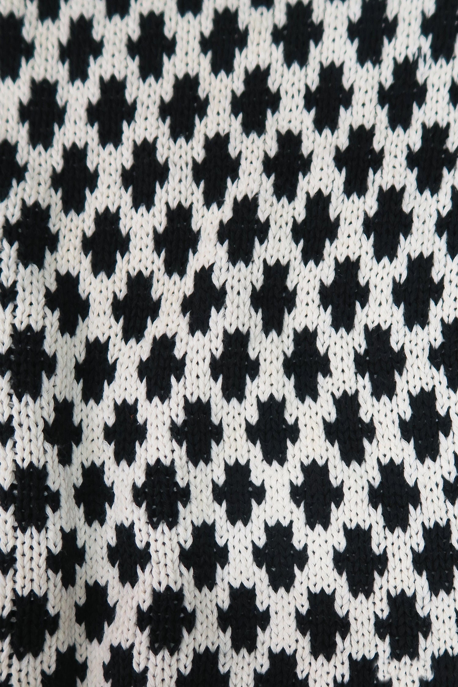 Nordic Tile Mock Neck Sweater - Black & Cream
