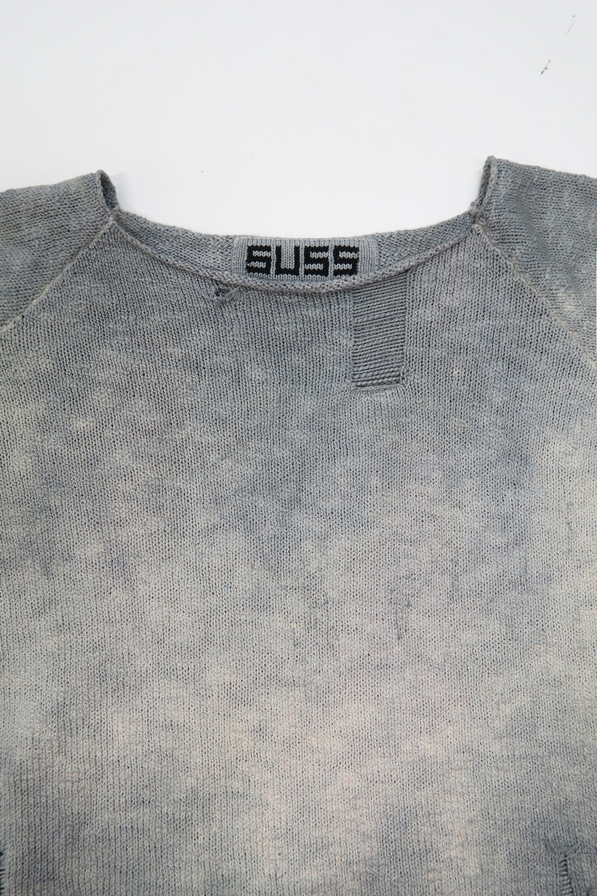 Suss Knits Archive Finish Raglan neckline with knit SUSS label and hand-dyed cotton texture