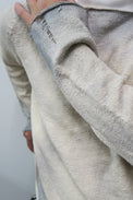 Archive finish cuff detail knit in 100% cotton hand loomed in Los Angeles.