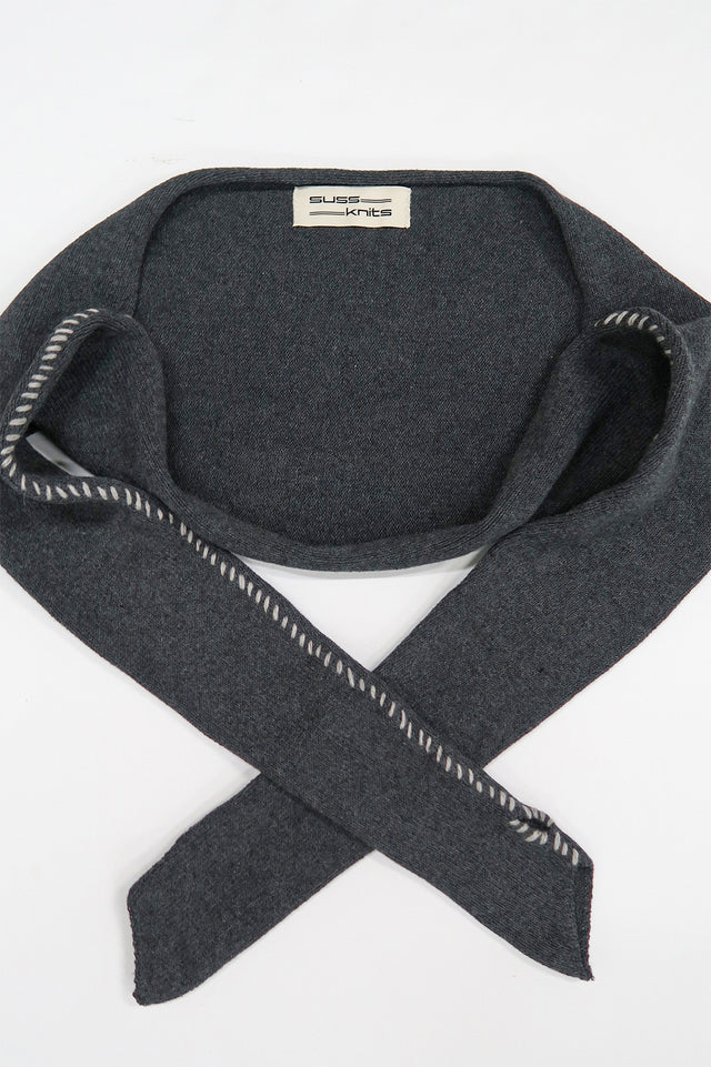 Hand Stitched Shrug - Charcoal Grey