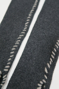 Hand Stitched Shrug - Charcoal Grey