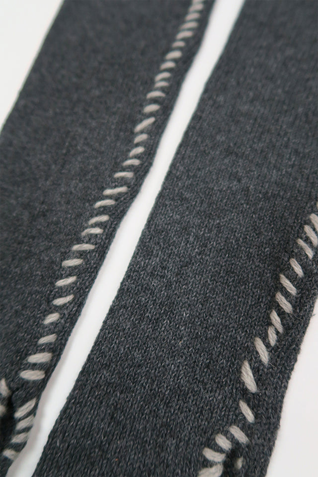 Hand Stitched Shrug - Charcoal Grey