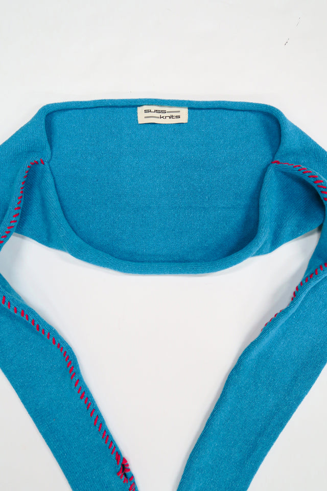 Hand Stitched Shrug - Turquoise